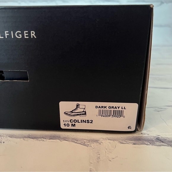 NWT Mens Tommy Hilfiger Colins 2 lace up dark grey duck boots size 10 - Picture 9 of 9